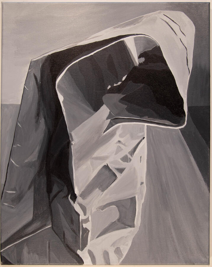 "Lunch," 2022. Acrylic on stretched canvas. 16 x 20 inches, $200.