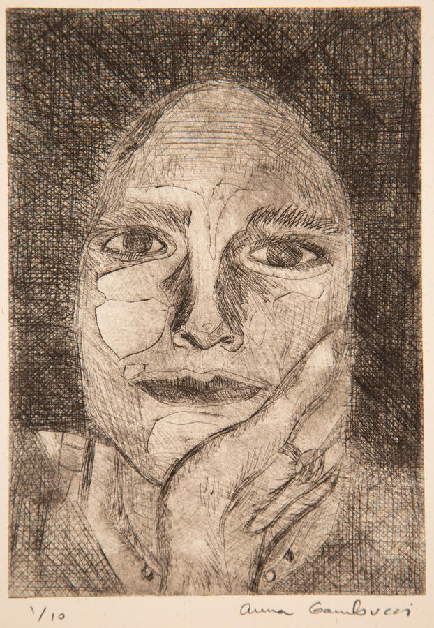 "Humanizing the Stepmother," 2022. Etching, 11 x 14 inches, unframed, $40.