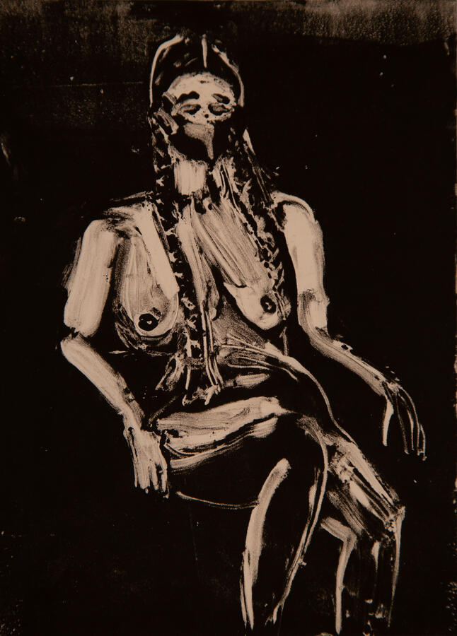 "Enduring: 1," 2022. Monotype print, 11 x14 inches, double matted/framed, $250.