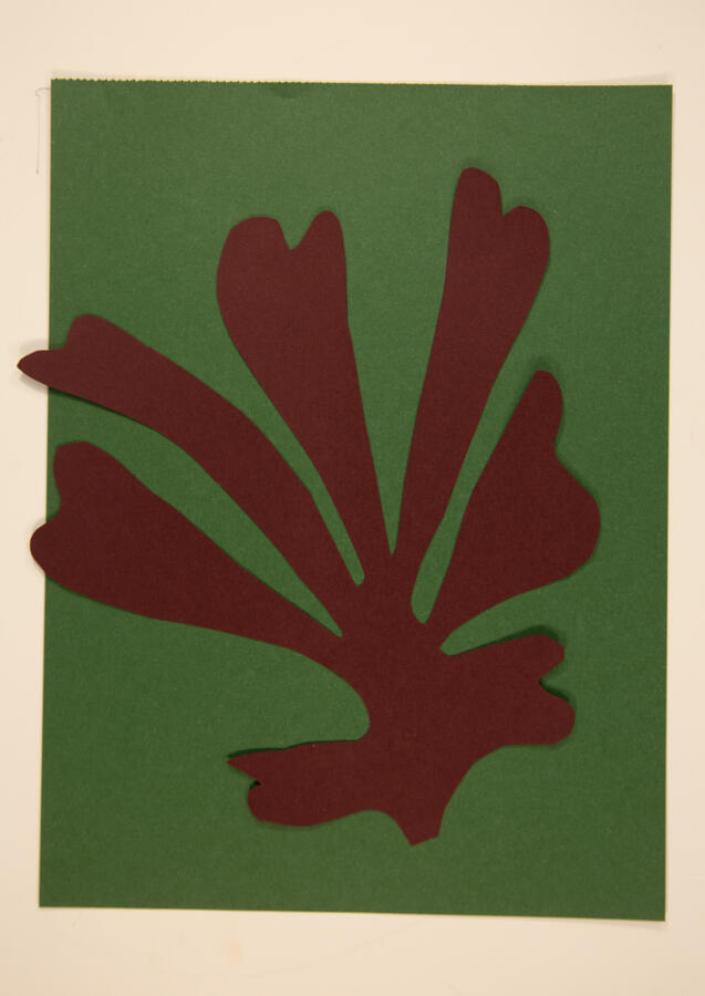 "Silhouette 3: Abstraction," 2020. Paper cut, 12 x 16 inches, matted/framed, $80.