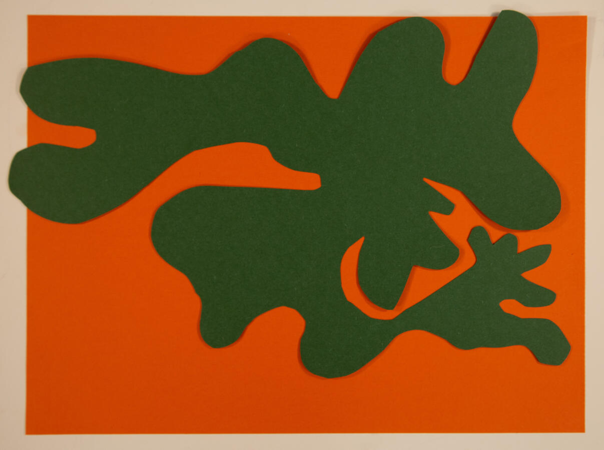 "Silhouette 1: Abstraction," 2020. Paper cut, 12 x 16 inches, matted/framed, $80.