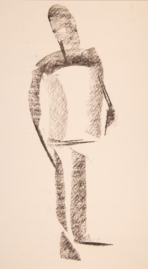 "Todd in 5 Seconds," 2023. Charcoal on paper, 14 x 18 inches, $40.